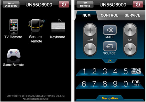 Samsung TV Remote Control App for iPhone, iPod touch and iPad