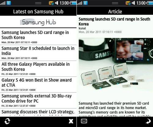 SamsungHub bada app