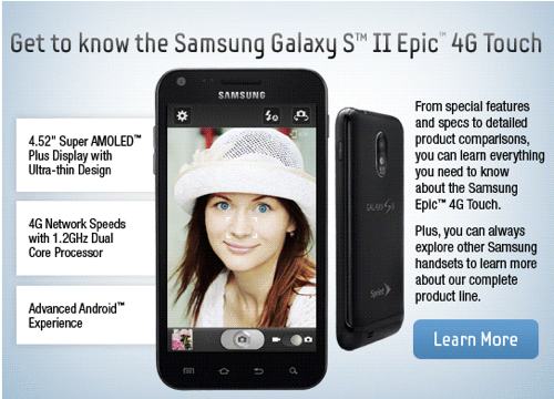 Samsung Galaxy S II Epic 4G Touch for Sprint