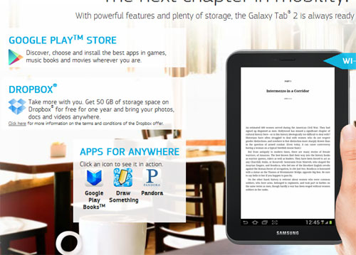 Galaxy Tab 2 Dropbox offer