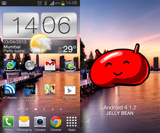 android jelly bean home screen