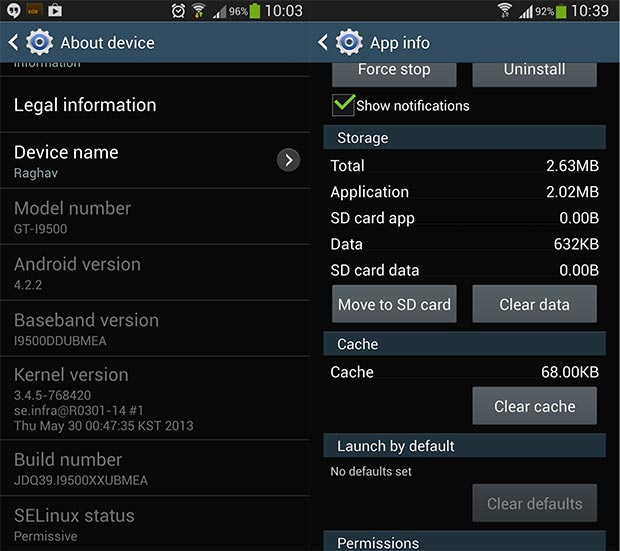 Galaxy S4 I9500 Software Update
