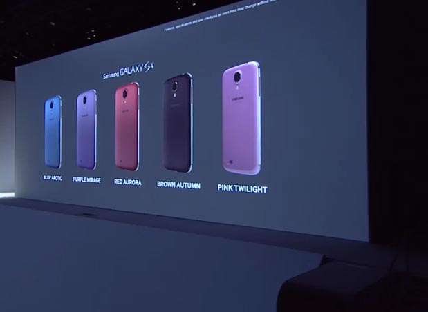 Galaxy S4 colours