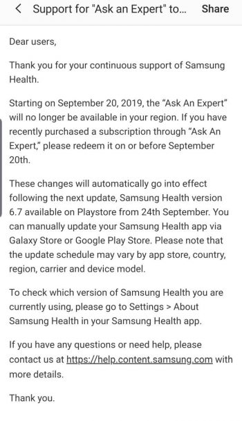 Samsung Health Message-Sammyhub