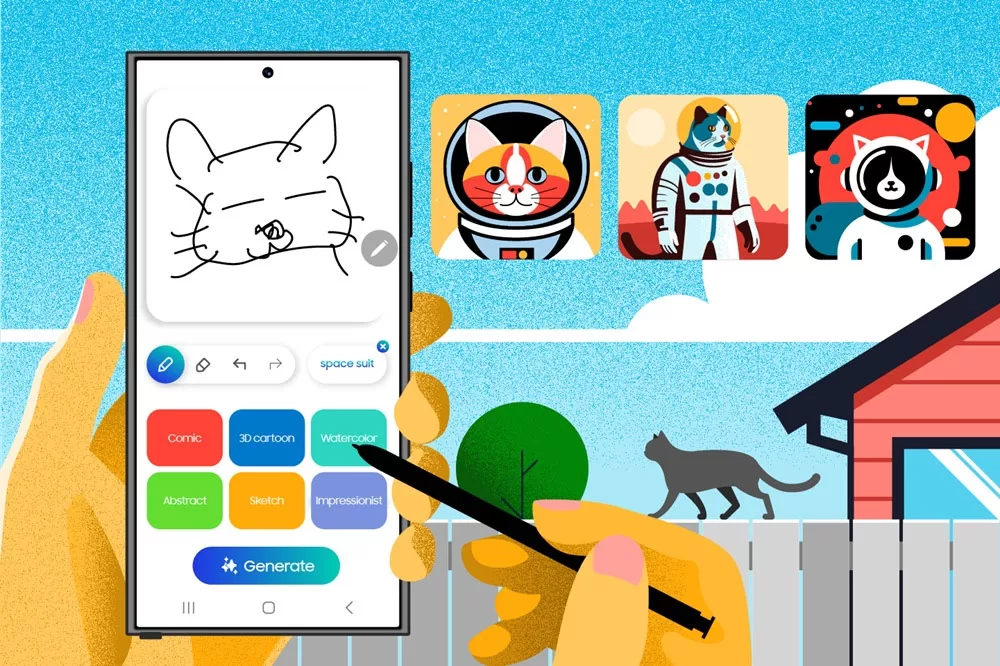 Samsung improves Sketch to Image function in Galaxy AI