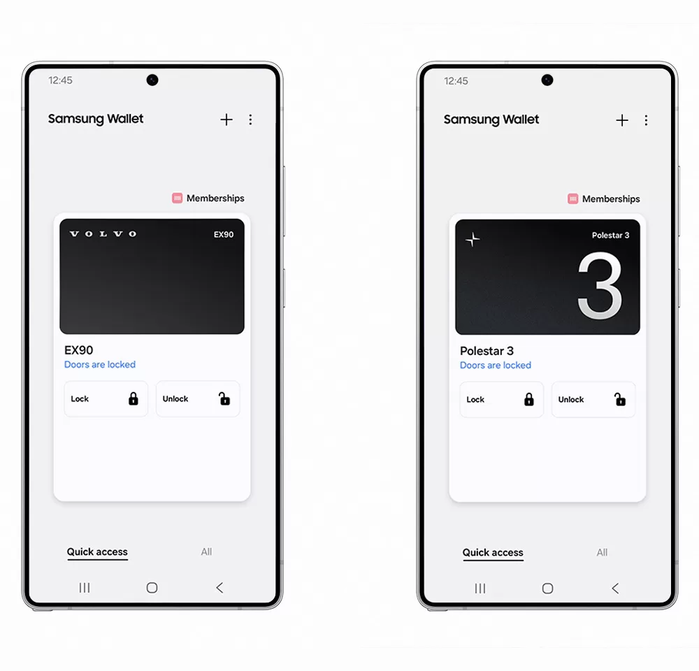 Samsung Digital Key for Volvo and Polestar cars