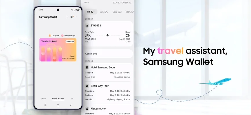 Trips Feature on Samsung Wallet